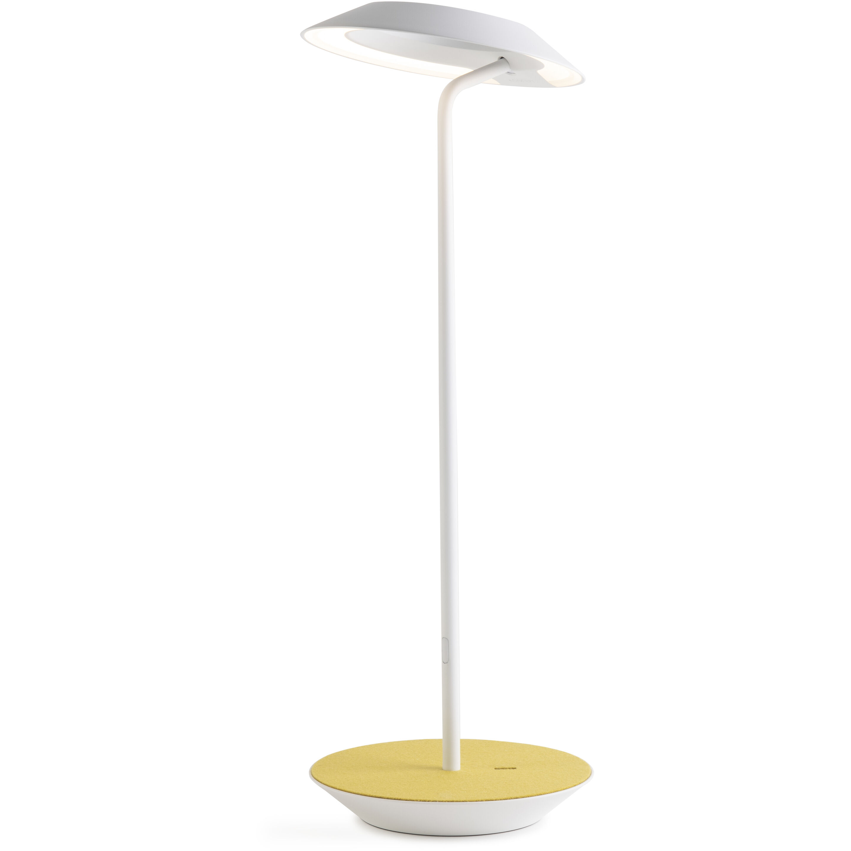 Royyo 17.4 inch 11.00 watt Matte White with Honeydew Felt Desk Lamp Portable Light